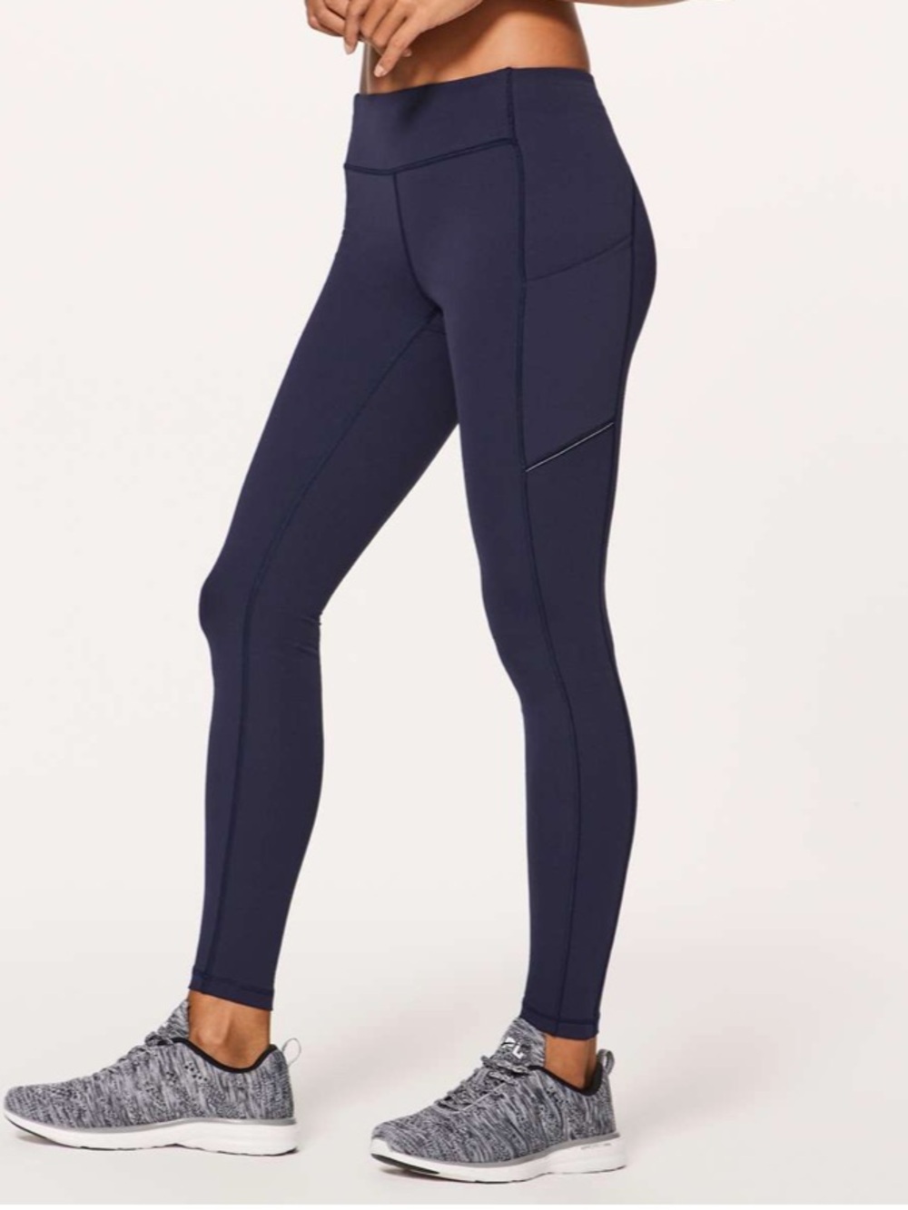 Lululemon Speed Up Tight Full On Luxtreme 28” Navy Pockets Size 8